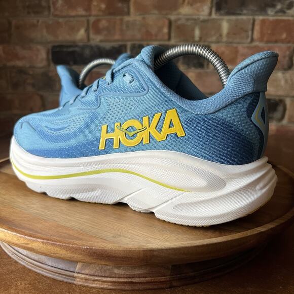 Hoka Clifton 10 Max Cushion Men's 8 2E Road Running Blue White Sneakers Shoes - Picture 3 of 16
